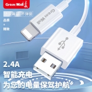 GREAT WALL长城 苹果充电线2米数据线充电线适用于iPhone14/iPhone15 苹果手机充电线AL03J AL03J 两米