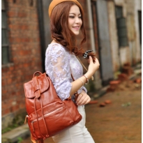 2014韩版淑女双肩包手提包，头层牛皮，真皮女包